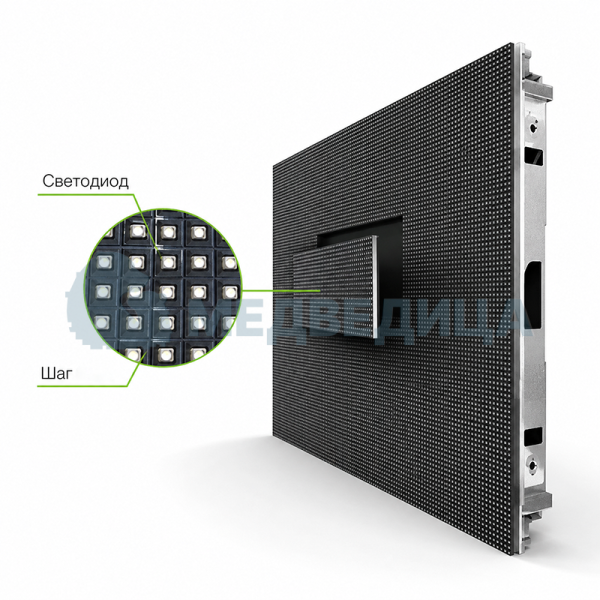 Интерьерный LED-экран 147", шаг 2 пикселя